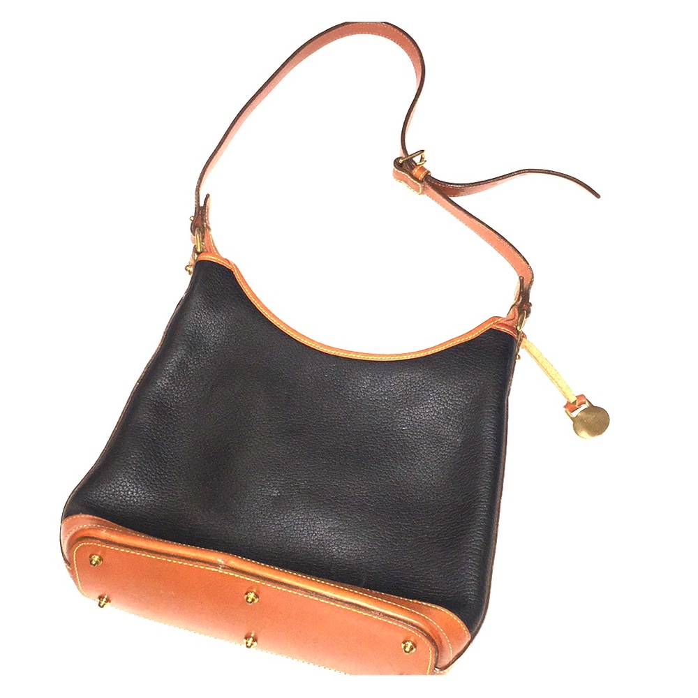 DOONEY & BOURKE brown & black pebbled small hobo - Picture 2 of 8